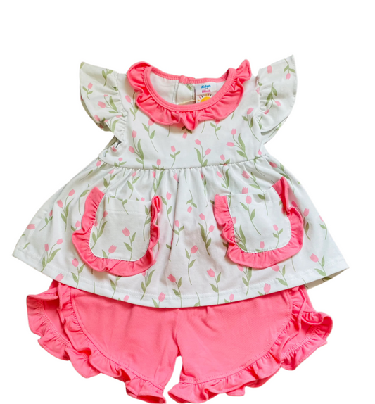 Tulip Short Set, Pink