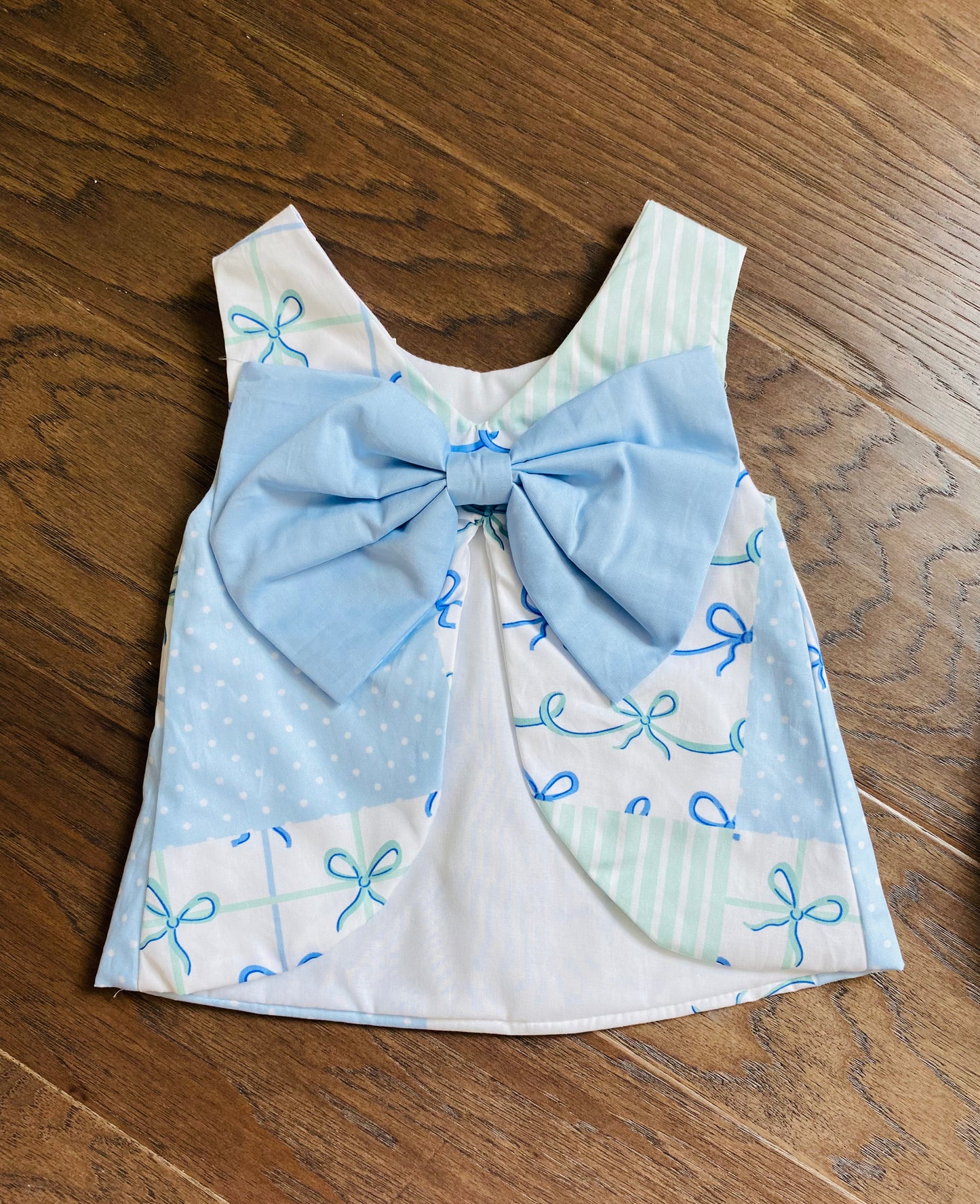 Bow Polka Dot Stripe Bloomer Set