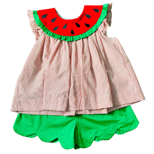 Watermelon Seed Short Set, Red