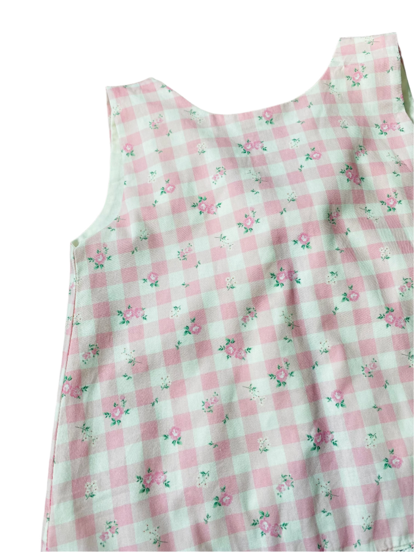 Gingham Floral Bloomer Set, Pink