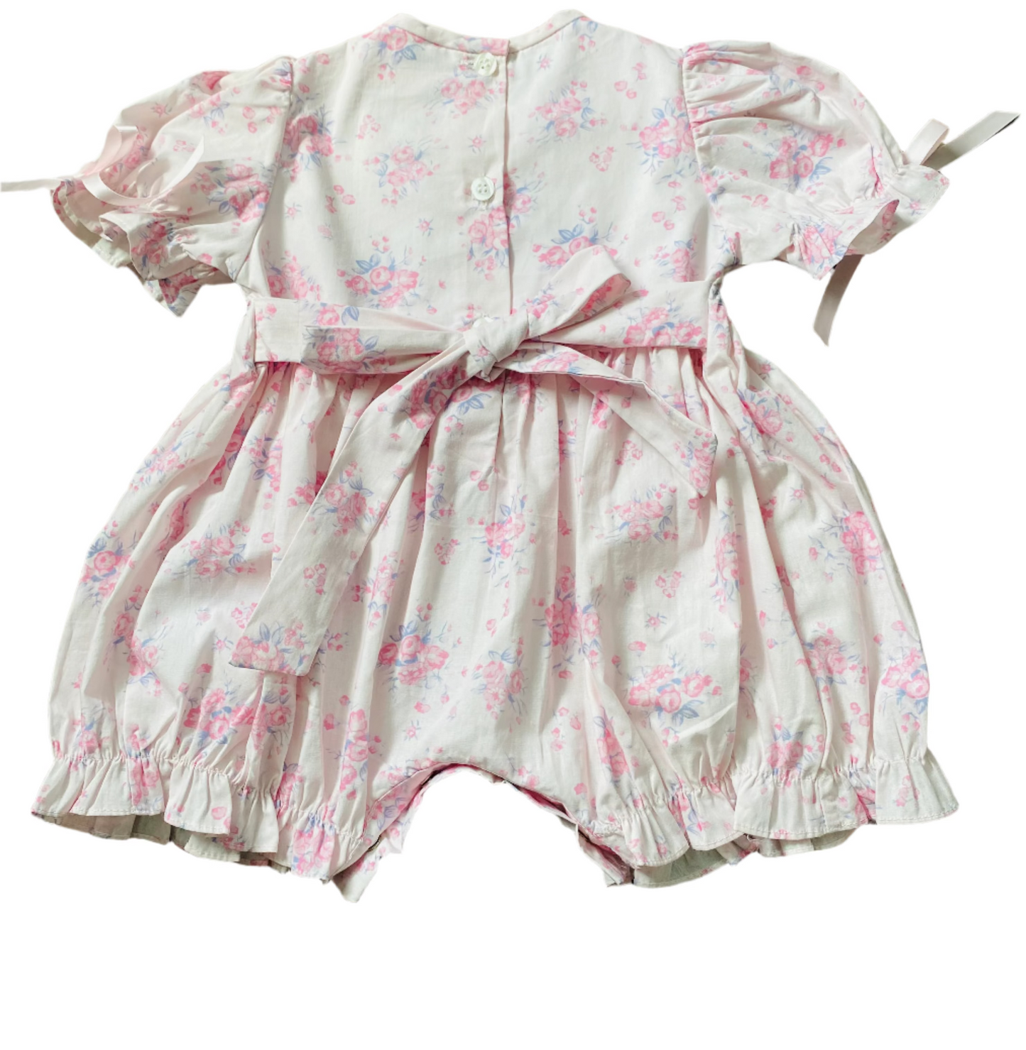 Smocking Tie Floral Bubble, Pink