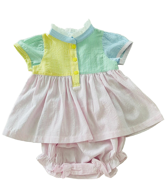 Seersucker Colorful Diaper Set