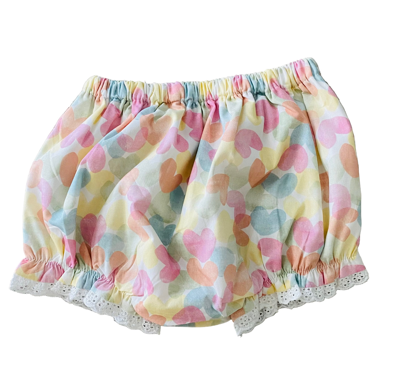 Hearts Of Many Color Smock Diaper Set