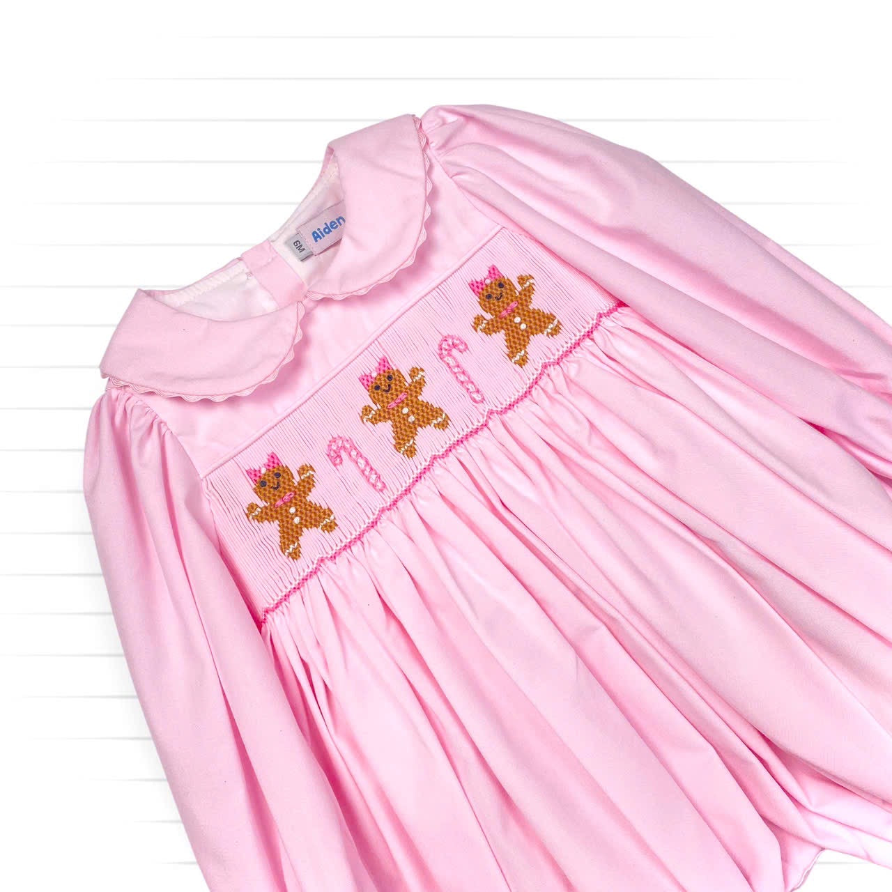 Triple Gingerbread Girl Dress, Pink