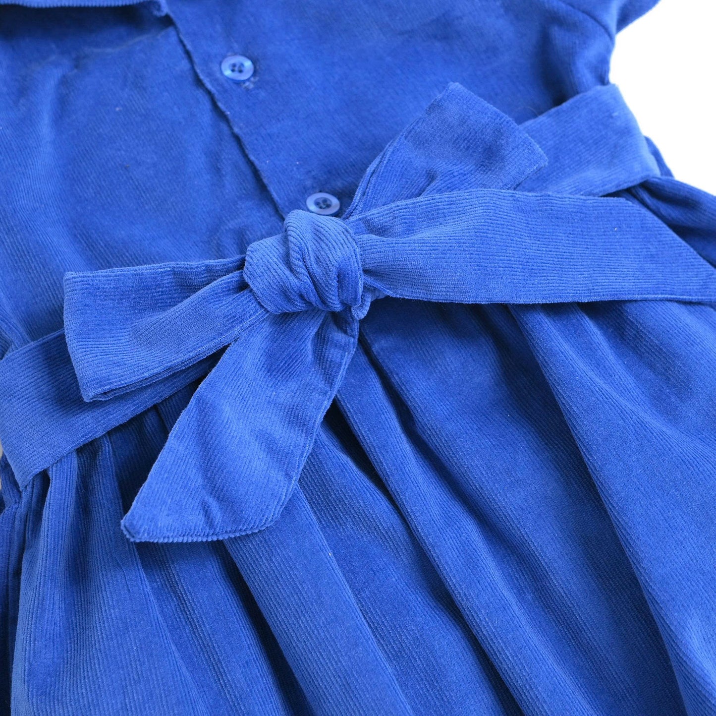 Santa & Reindeers Smocked Dress, Blue