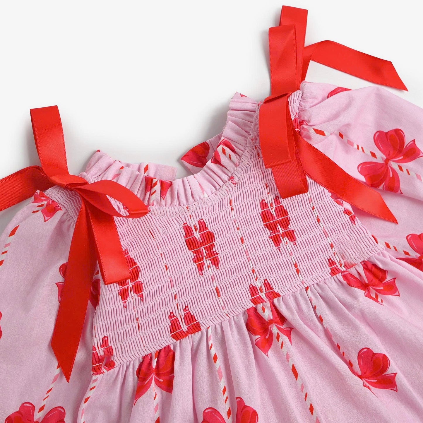 Candy Cane Tie Diaper Set, Pink