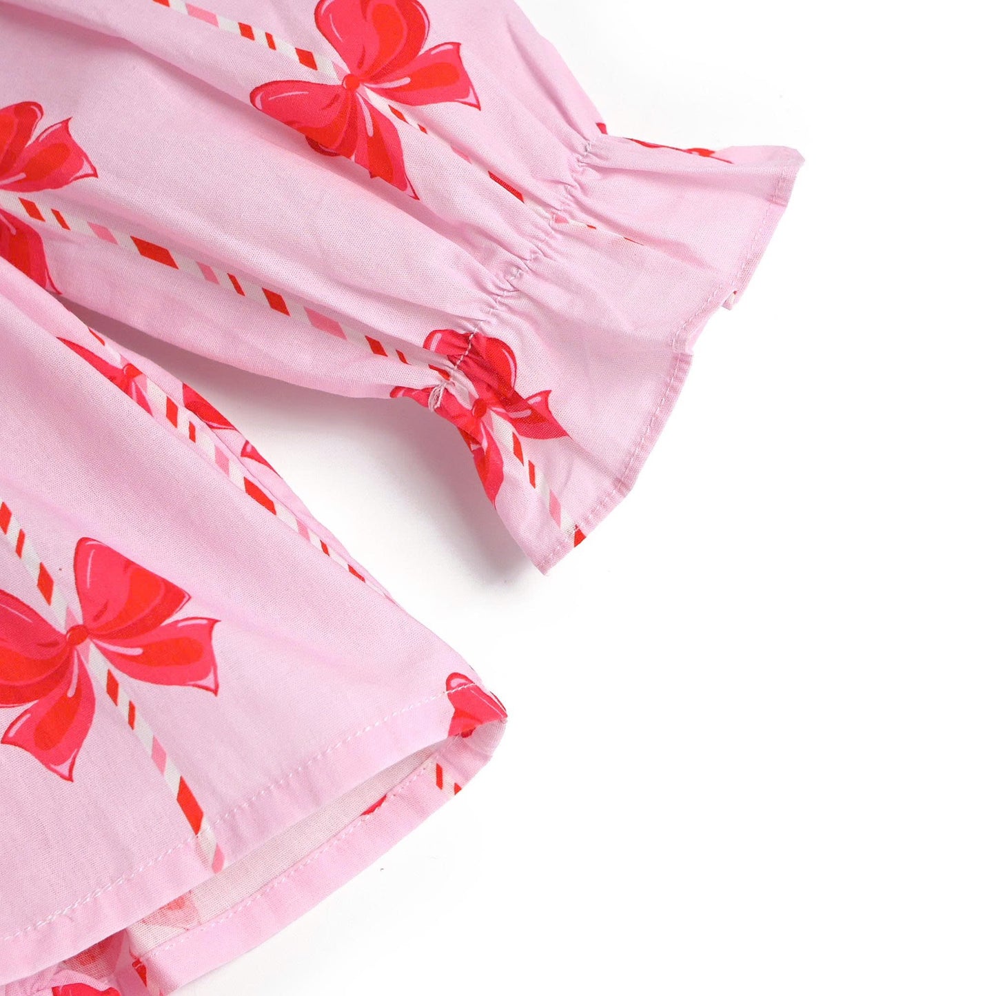 Candy Cane Tie Diaper Set, Pink