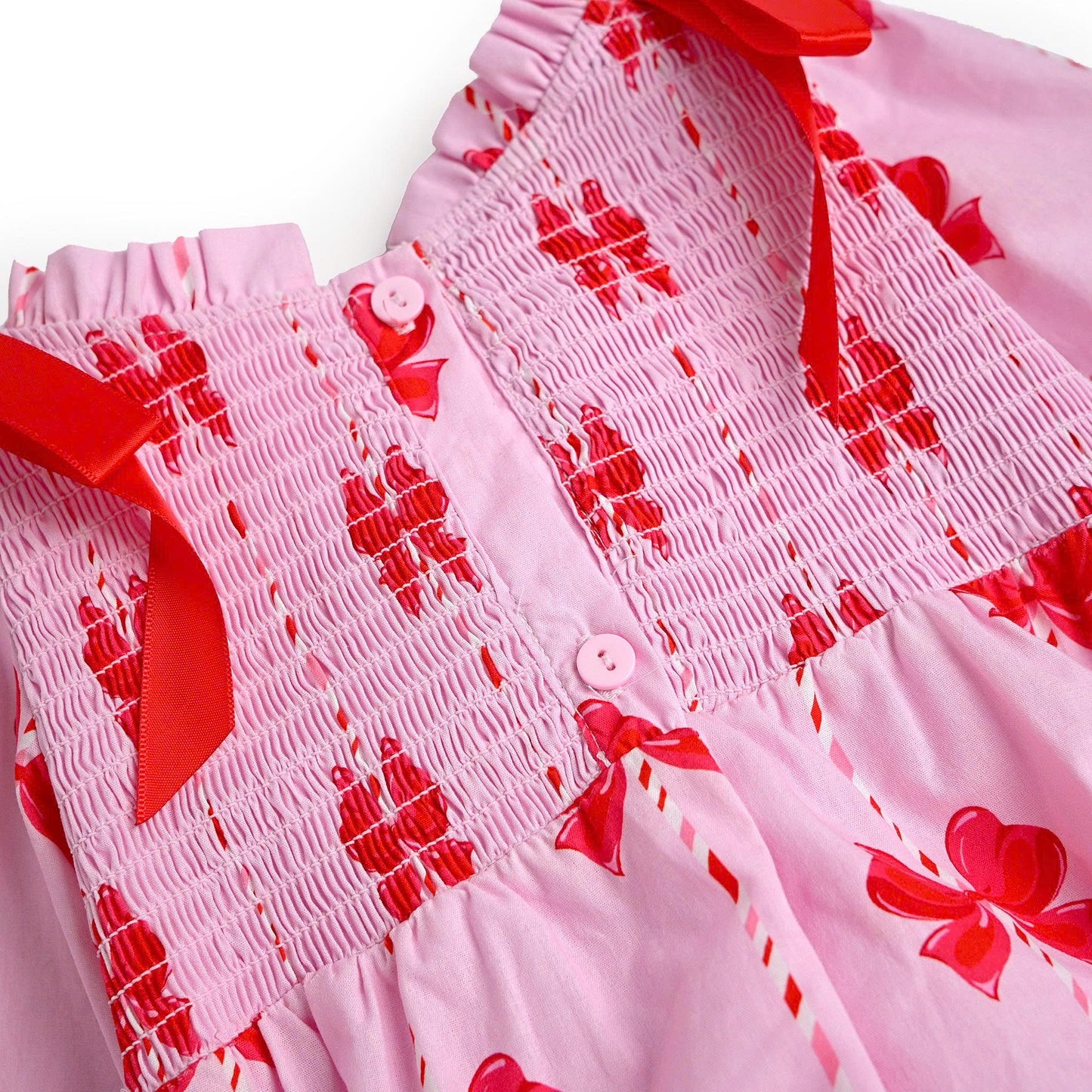 Candy Cane Tie Dress, Pink
