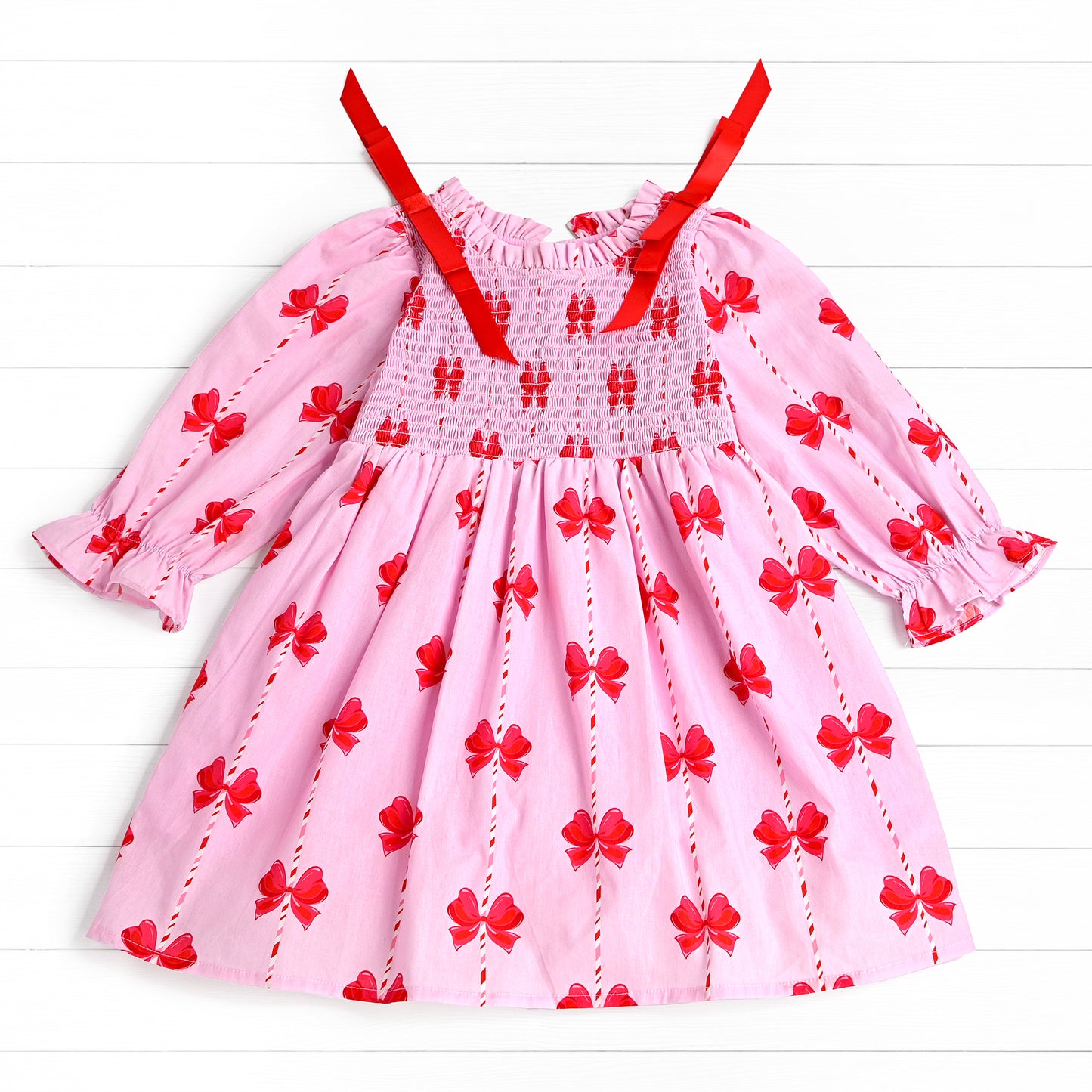 Candy Cane Tie Dress, Pink