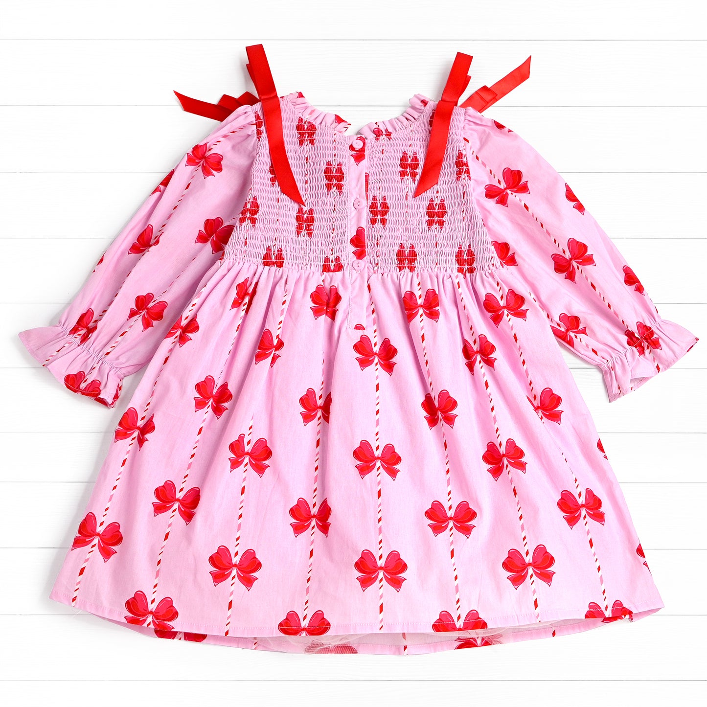 Candy Cane Tie Dress, Pink