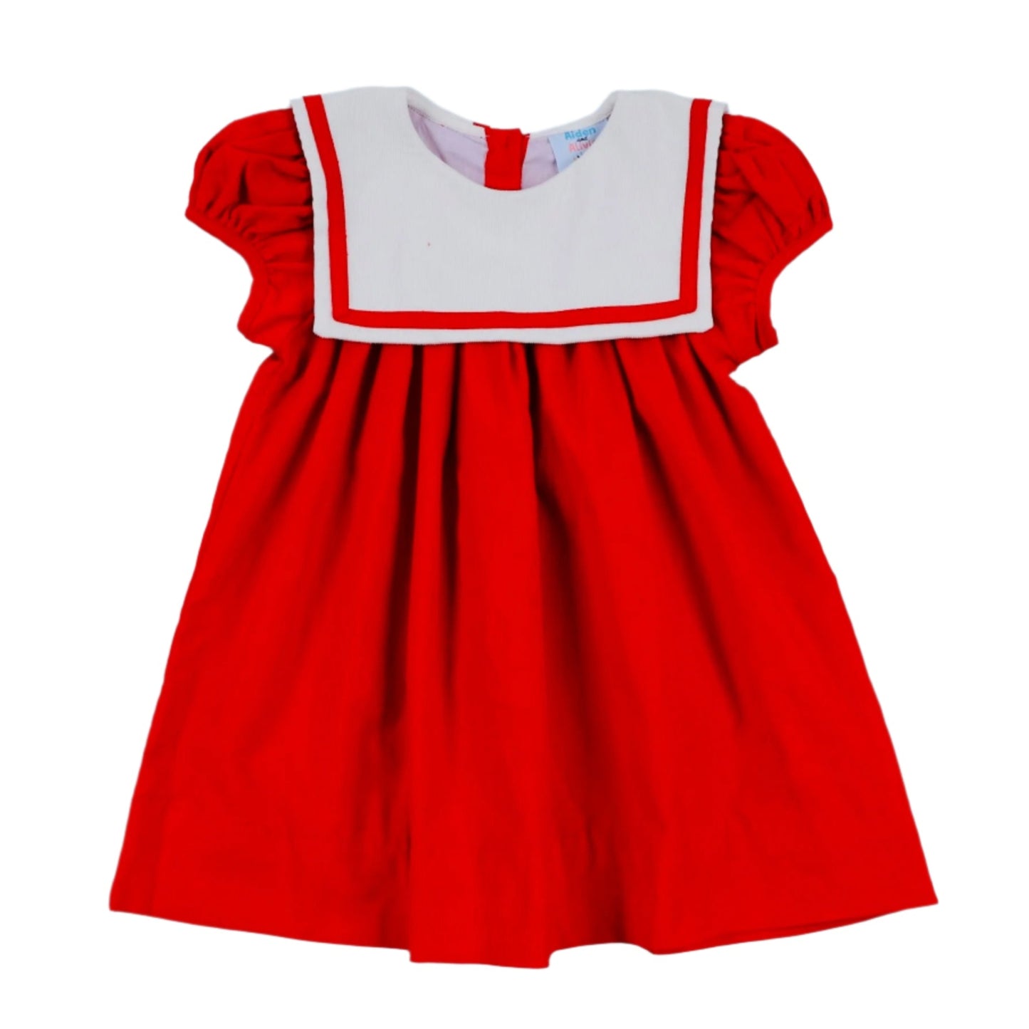 Bib Collar Dress, Red