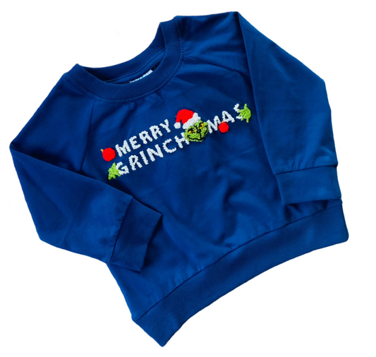 Merry Grinchmas Sweatshirt, Blue