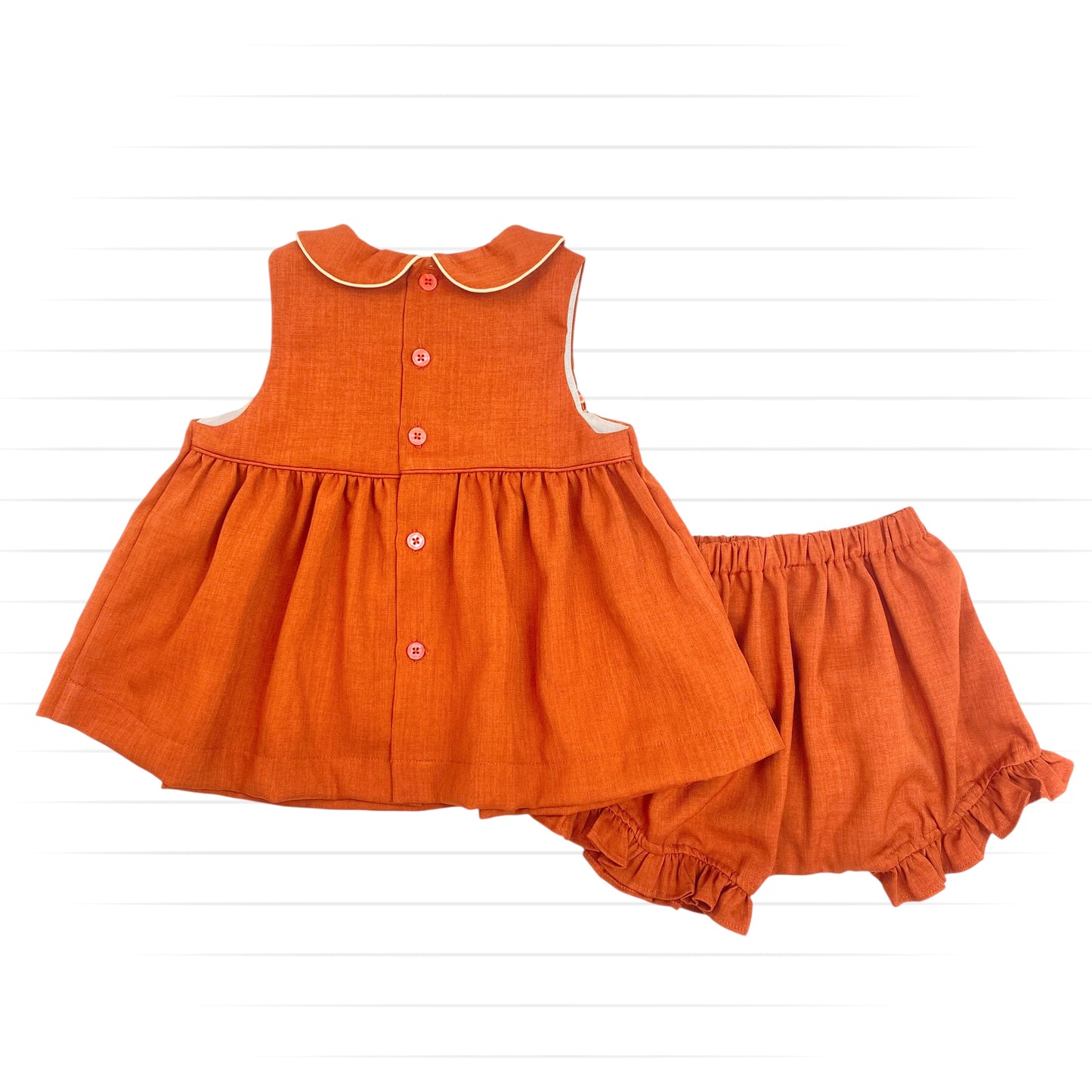 Falling Floral Diaper Set, Orange/Brown