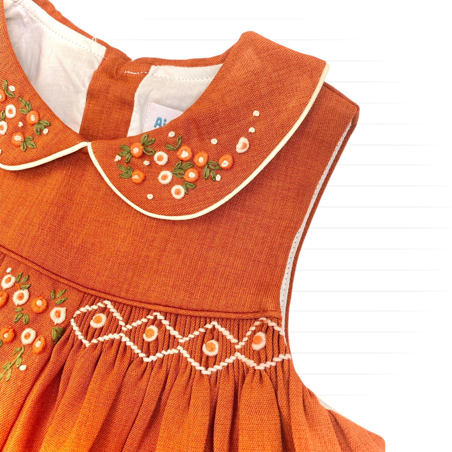 Falling Floral Bubble, Orange/Brown