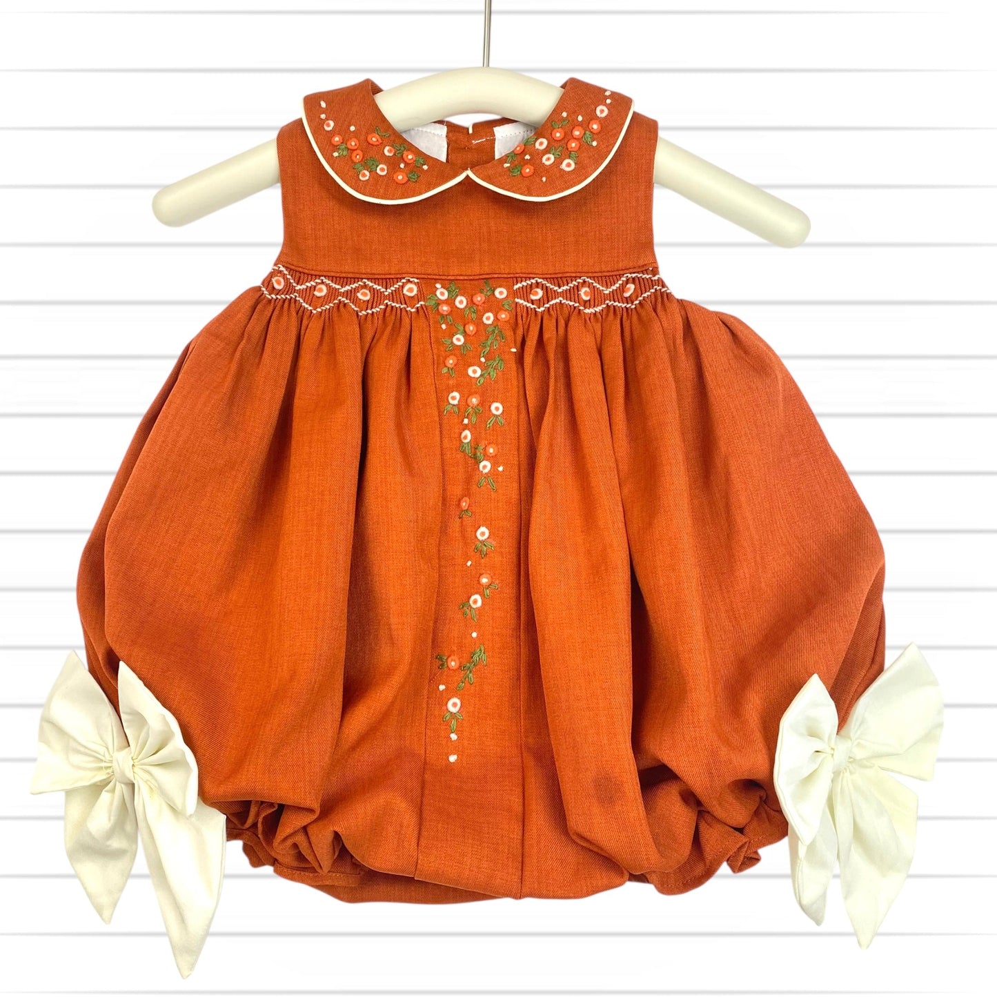 Falling Floral Bubble, Orange/Brown