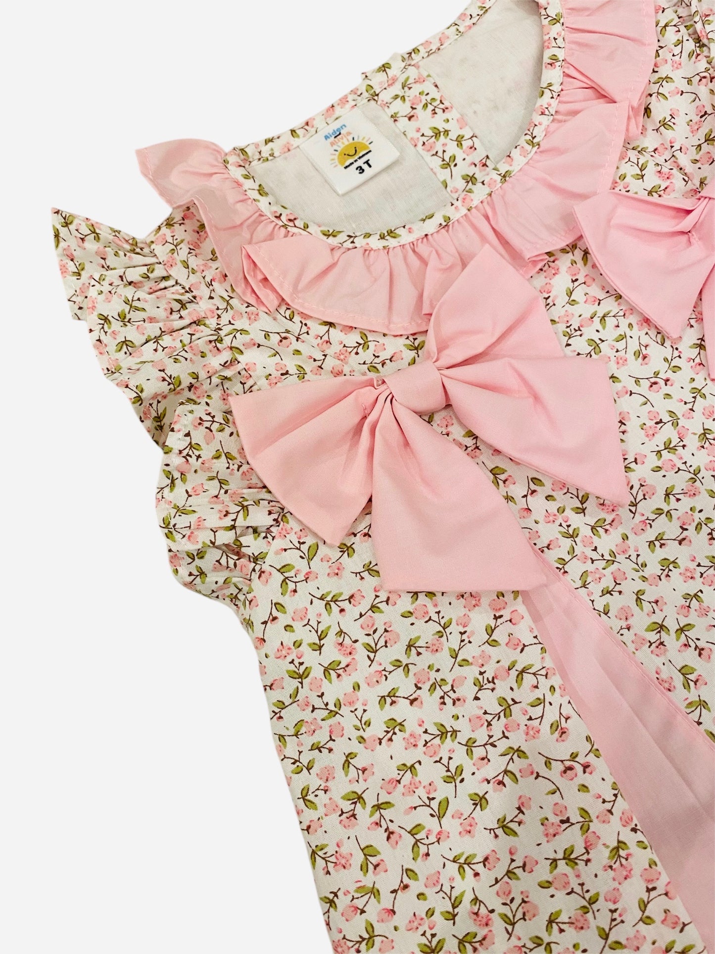 Floral Flutter Side Tie Bloomer Set