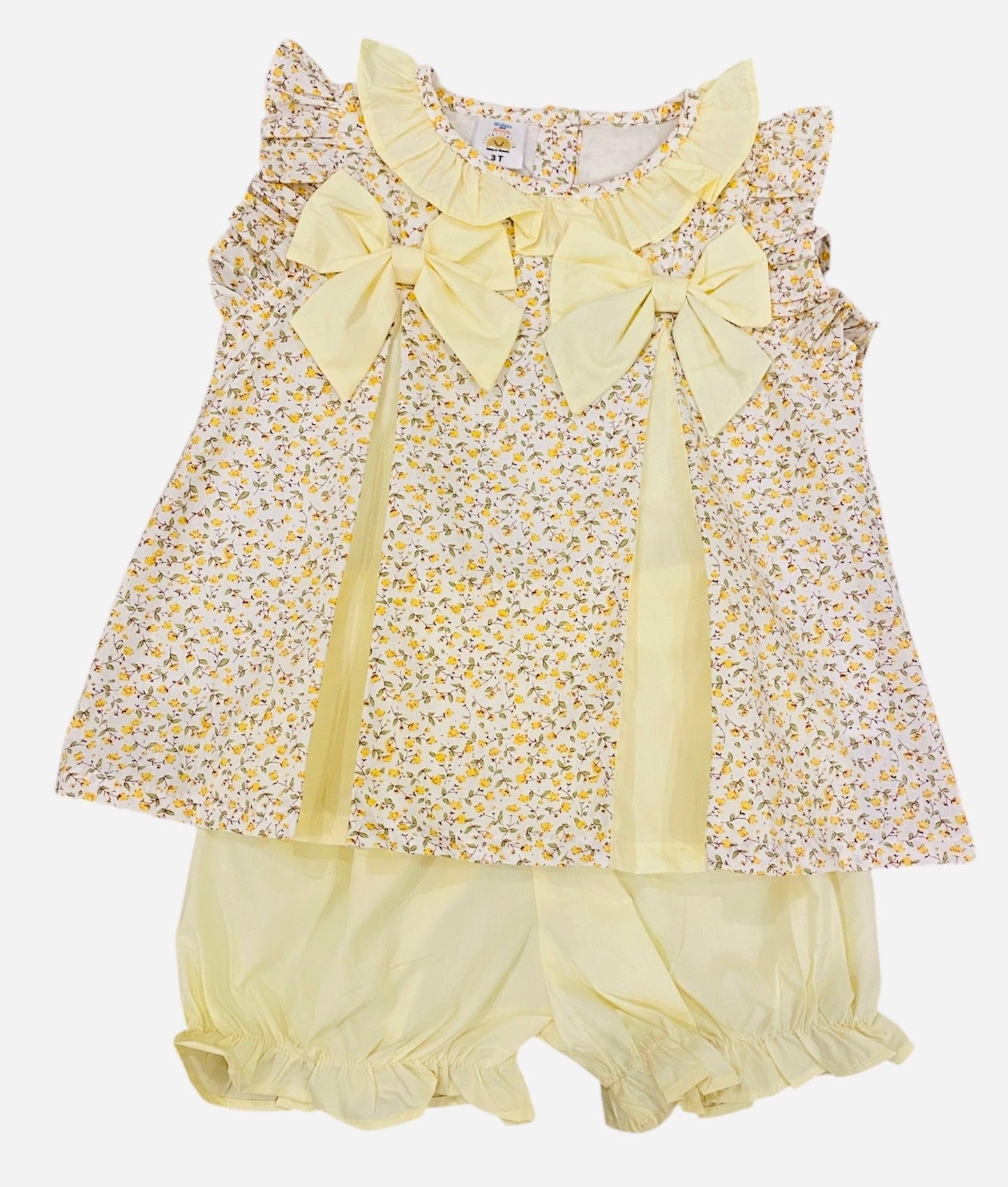 Floral Flutter Side Tie Bloomer Set