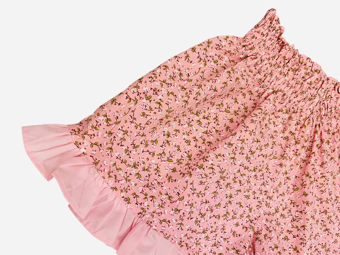 Floral Flutter Side Tie Short Set