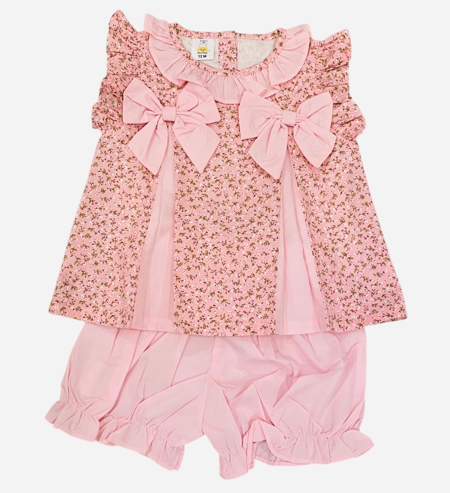 Floral Flutter Side Tie Bloomer Set