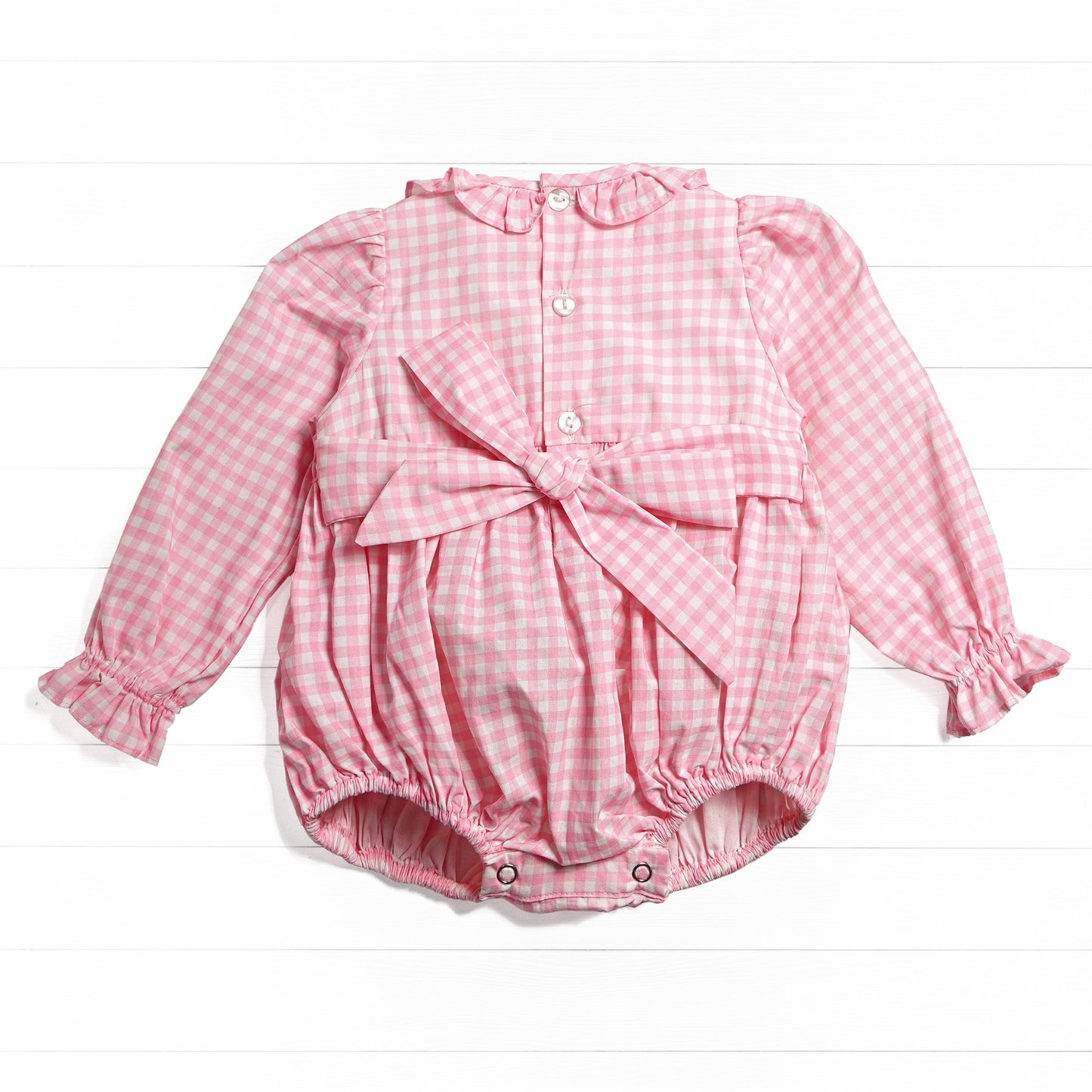 Christmas Tree Bow Smock Bubble, Pink
